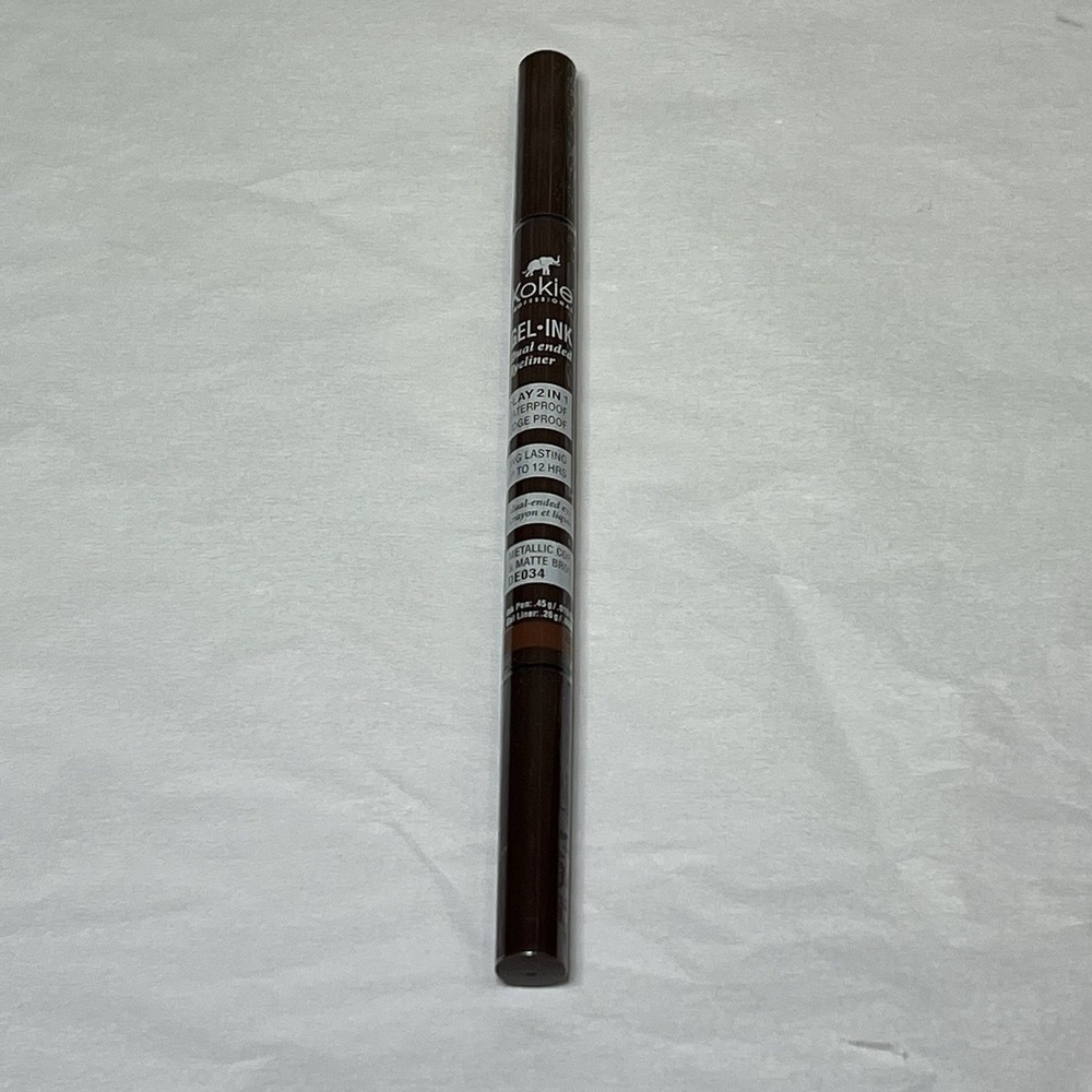 Kokie Professional Gel Ink Dual‎ Ended Eyeliner • Metallic Copper & Matte Brown